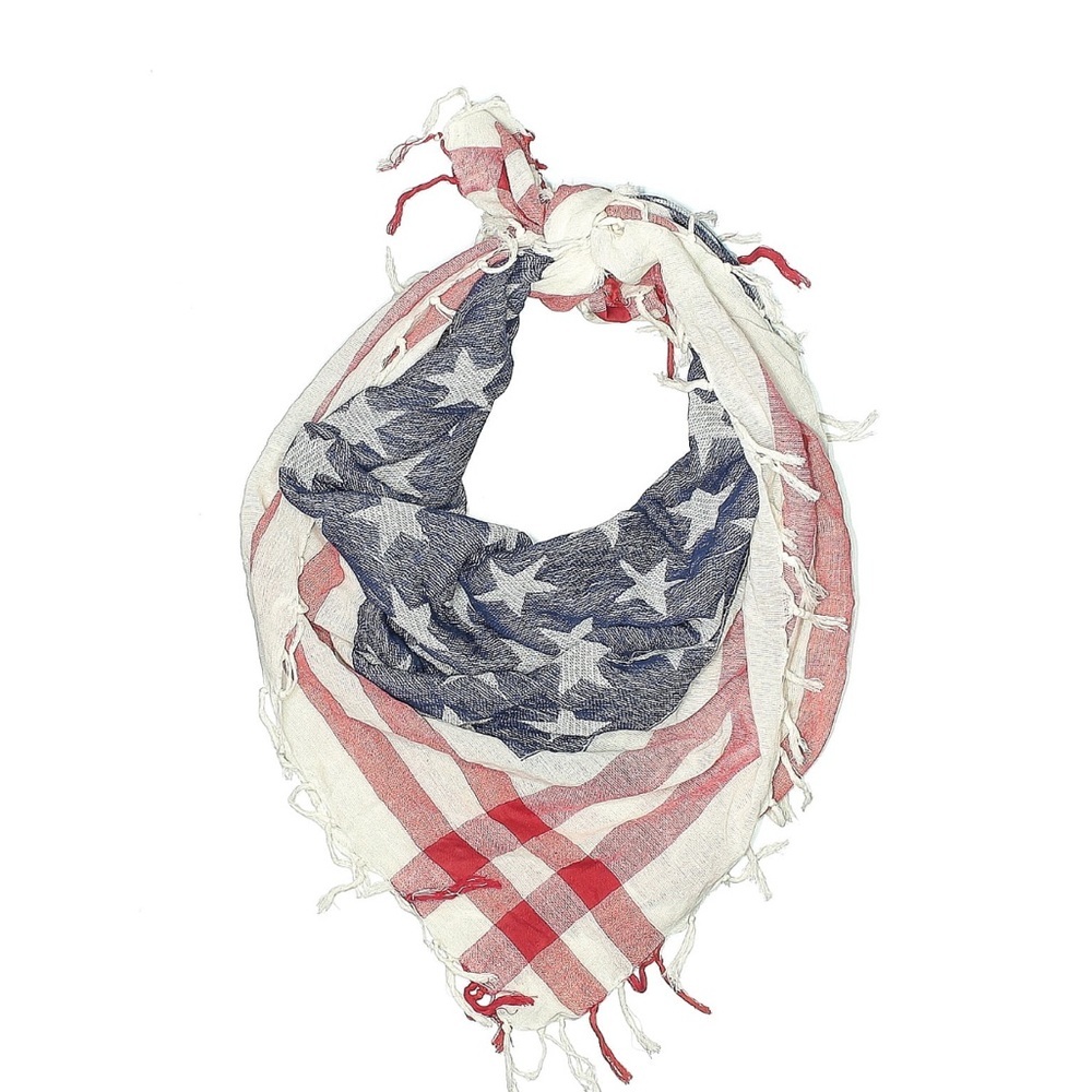 Patriotic Red, White, and Blue Scarf
